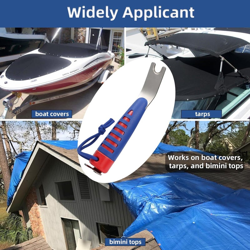 Cnosky Snap Tool for Boat Covers, Snap Removal Tool with Non-Slip Silicone Grip, Ideal Boat Tool and Marine Snap Tool - Image 2